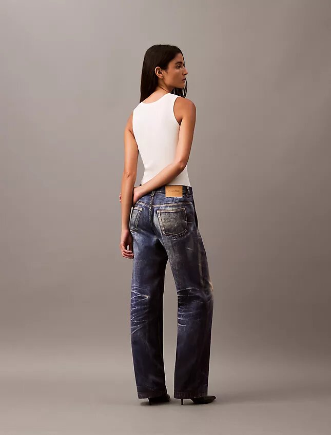 Denim Desenli Terzi Dikişli Pantolon Denim Desenli Terzi Dikişli Pantolon
