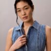 Denim Dikişli Mini Elbise Denim Dikişli Mini Elbise