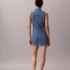 Denim Dikişli Mini Elbise Denim Dikişli Mini Elbise