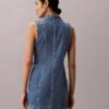 Denim Dikişli Mini Elbise Denim Dikişli Mini Elbise