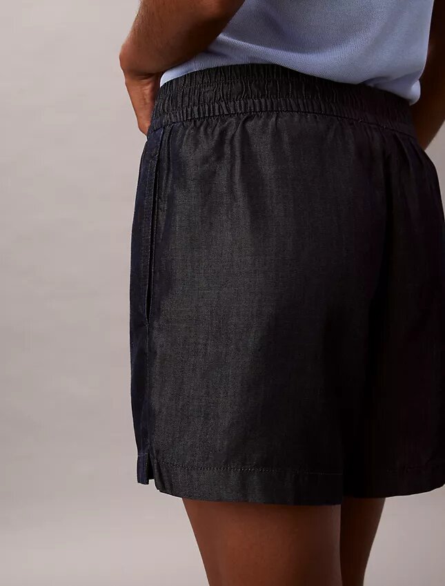 Denim Çekmeli Şort Denim Çekmeli Şort