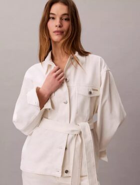 Denim Kemerli Ceket