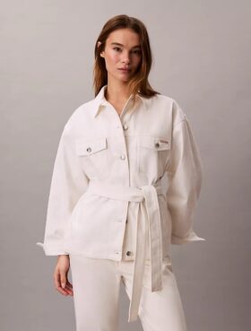 Denim Kemerli Ceket