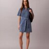 Denim Kemerli Gömlek Elbise Denim Kemerli Gömlek Elbise