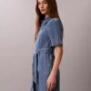 Denim Kemerli Gömlek Elbise Denim Kemerli Gömlek Elbise
