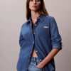 Denim Klasik Düğmeli Gömlek Denim Klasik Düğmeli Gömlek