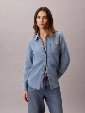 Denim Klasik Düğmeli Gömlek