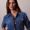Denim Klasik Düğmeli Gömlek Denim Klasik Düğmeli Gömlek
