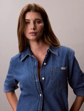 Denim Klasik Düğmeli Gömlek