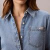 Denim Klasik Düğmeli Gömlek Denim Klasik Düğmeli Gömlek