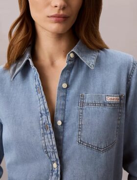 Denim Klasik Düğmeli Gömlek