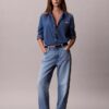 Denim Klasik Düğmeli Gömlek Denim Klasik Düğmeli Gömlek