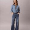 Denim Klasik Düğmeli Gömlek Denim Klasik Düğmeli Gömlek