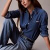 Denim Klasik Düğmeli Gömlek Denim Klasik Düğmeli Gömlek