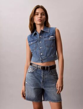 Denim Kolsuz Yelek