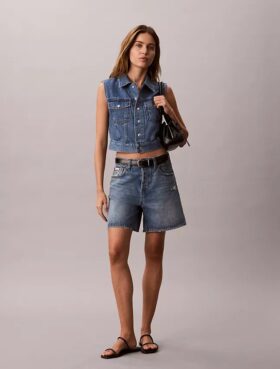 Denim Kolsuz Yelek