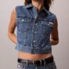 Denim Kolsuz Yelek