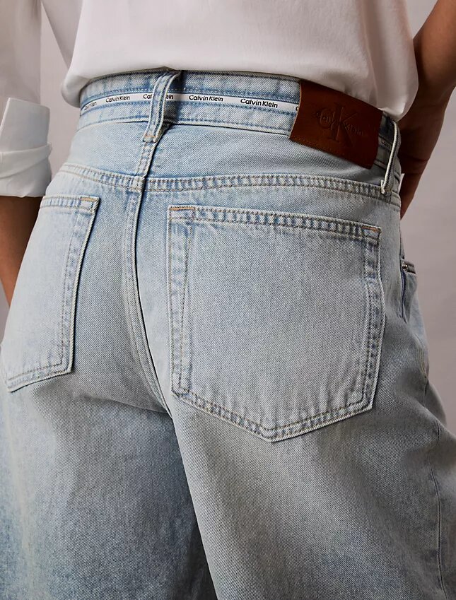 Denim Logo Bermuda Şort Denim Logo Bermuda Şort