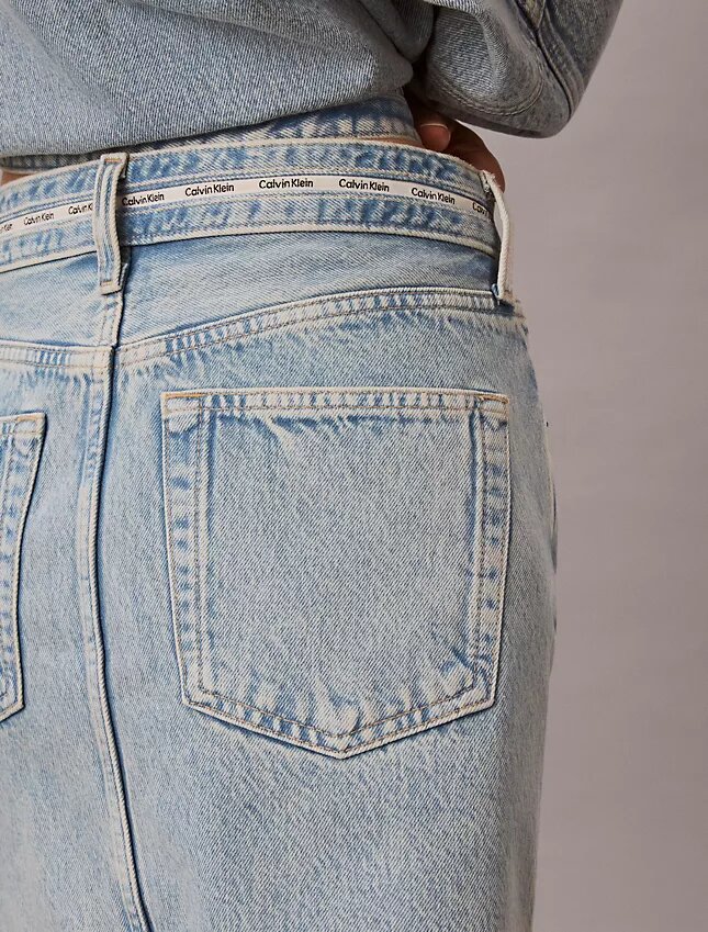 Denim Logo Mini Etek Denim Logo Mini Etek