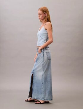 Denim Maxi Etek