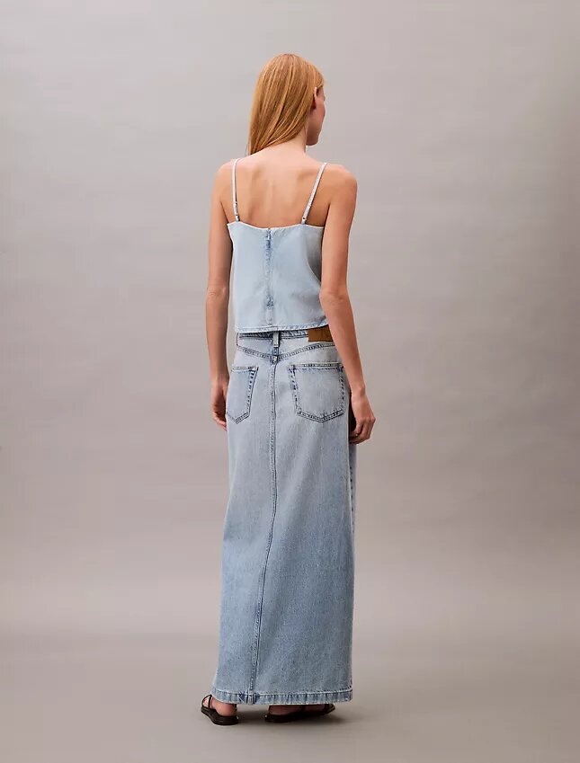 Denim Maxi Etek Denim Maxi Etek