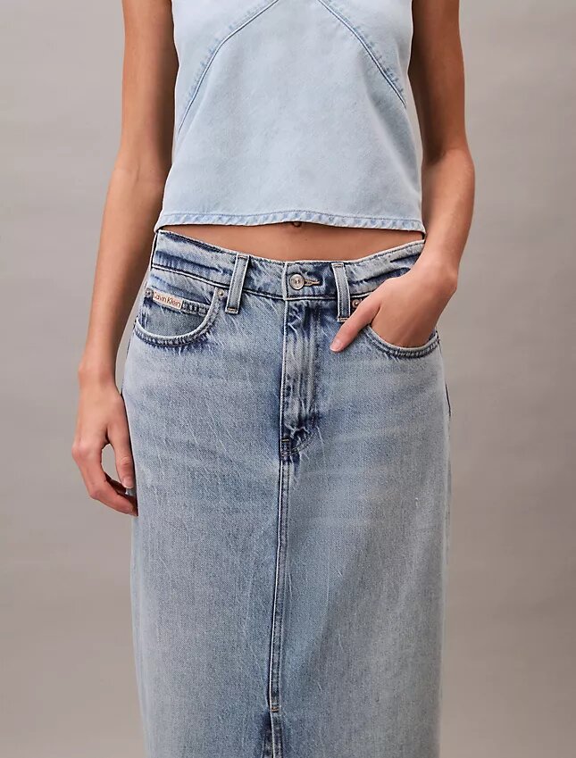 Denim Maxi Etek Denim Maxi Etek