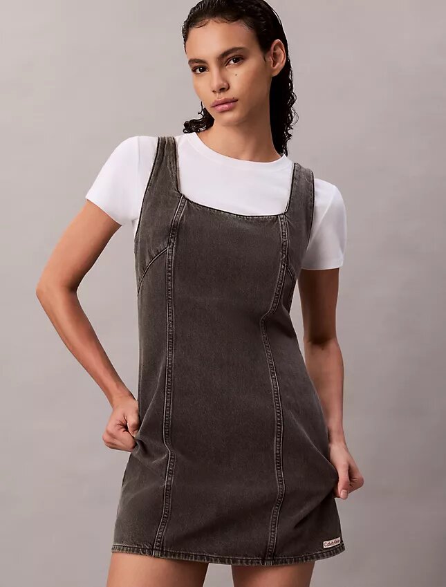 Denim Mini Elbiseler Denim Mini Elbiseler