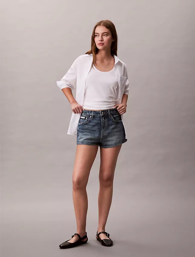Denim Mini Şort Denim Mini Şort
