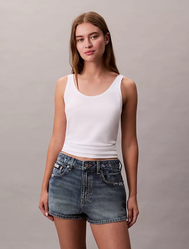 Denim Mini Şort Denim Mini Şort