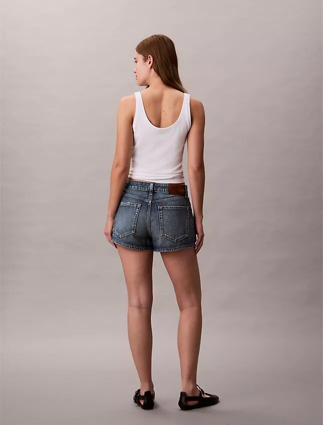 Denim Mini Şort Denim Mini Şort