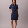 Denim Mini Trucker Elbise Denim Mini Trucker Elbise