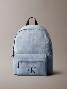 Denim Monogram Logolu Sırt Çantası