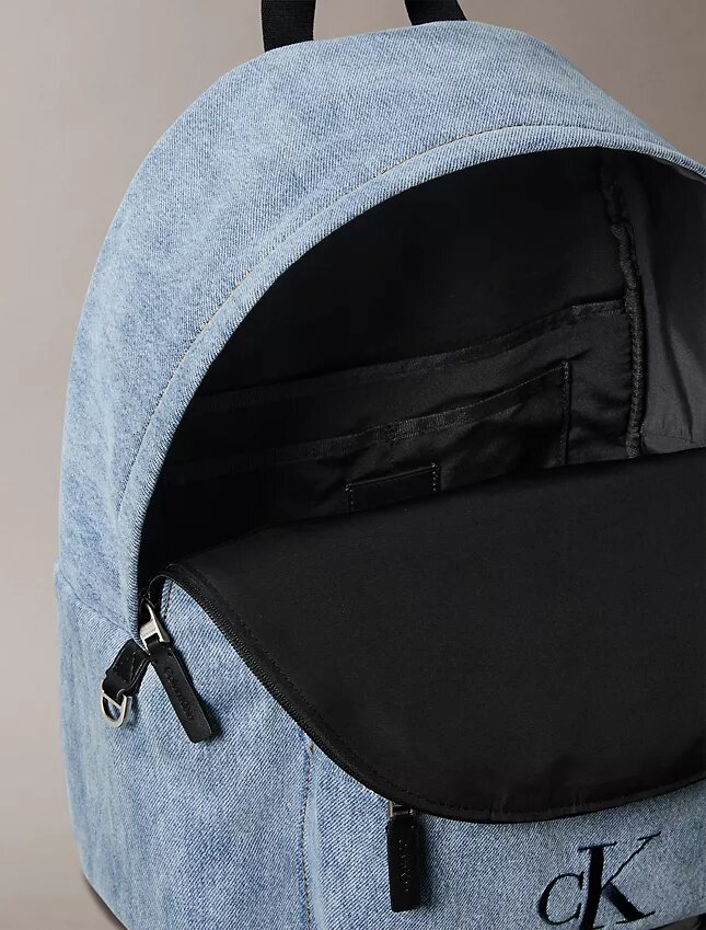 Denim Monogram Logolu Sırt Çantası Denim Monogram Logolu Sırt Çantası