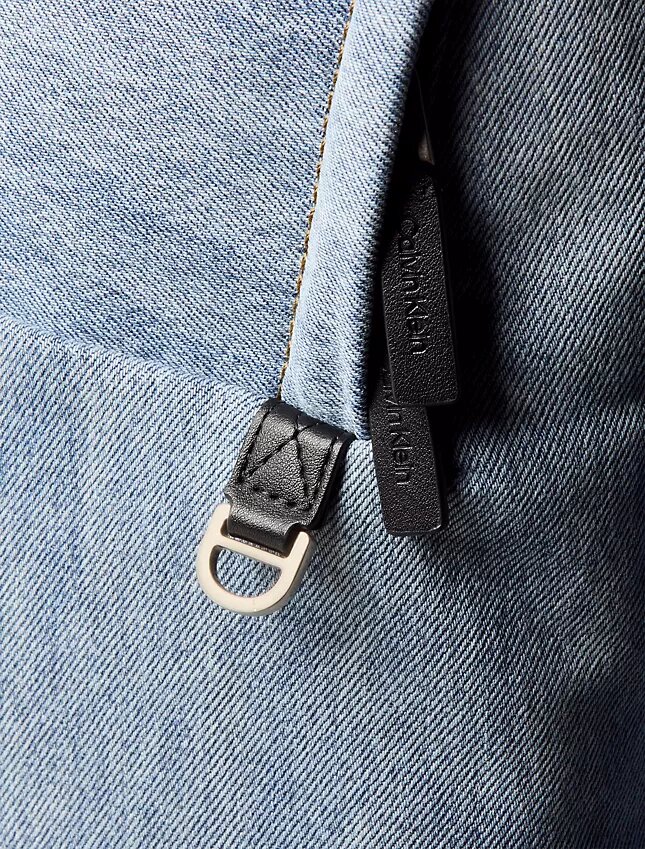 Denim Monogram Logolu Sırt Çantası Denim Monogram Logolu Sırt Çantası