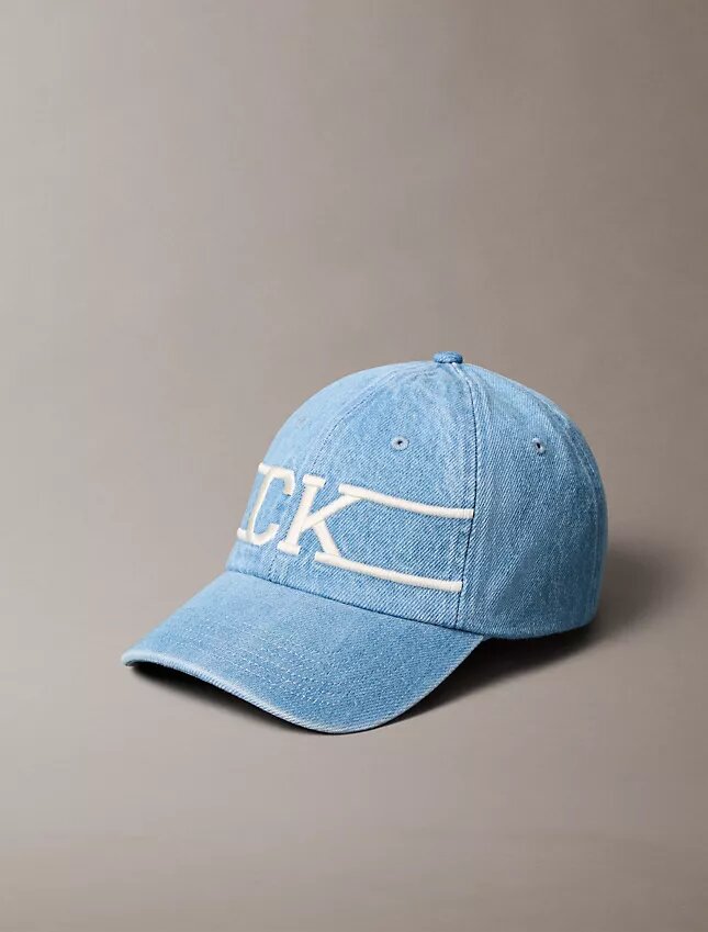 Denim Varsity Monogram Logolu Beyzbol Şapkası Denim Varsity Monogram Logolu Beyzbol Şapkası
