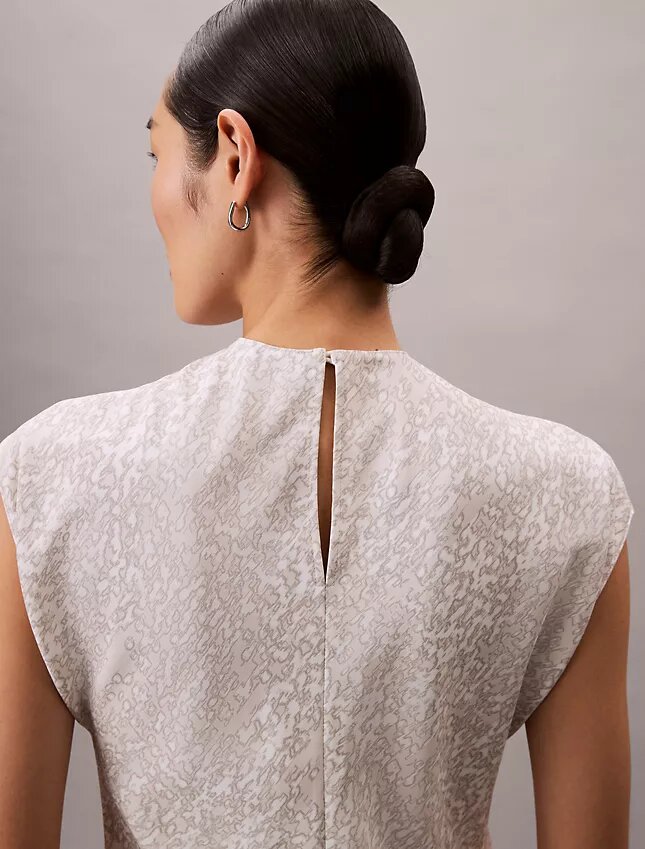 Desenli Midi Sheath Elbise Desenli Midi Sheath Elbise