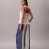 Desenli Viskon Twill Geniş Paça Pantolon