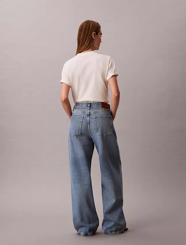 Düşük Bel Kemerli Bol Jean Düşük Bel Kemerli Bol Jean