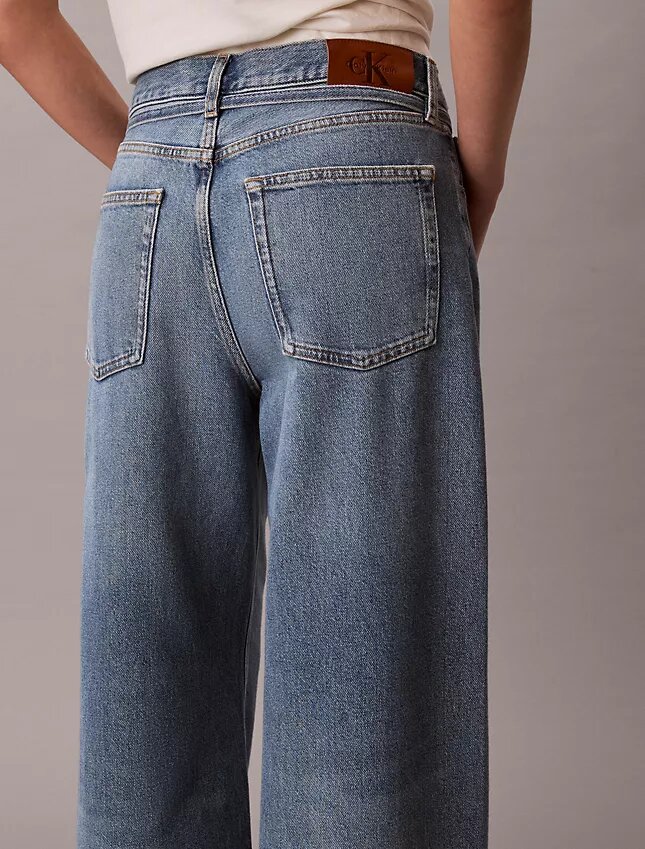 Düşük Bel Kemerli Bol Jean Düşük Bel Kemerli Bol Jean
