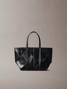 Dokuma Mini Tote Çapraz Askılı Çanta