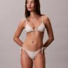 Düz Yan Bağcıklı Swim Bikini Alt Giyim
