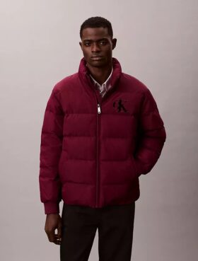 Şenil Monogramlı Puffer Ceket