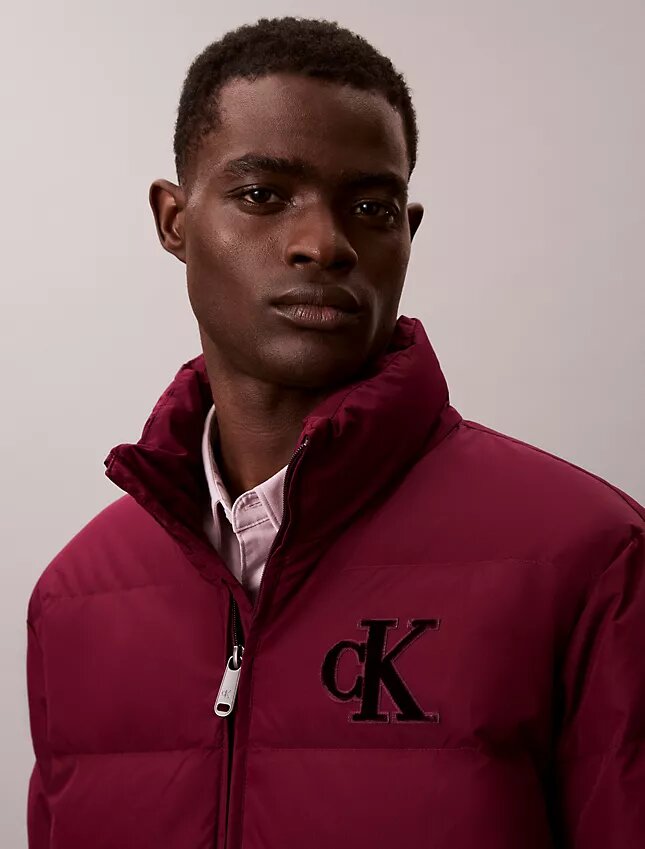 Şenil Monogramlı Puffer Ceket Şenil Monogramlı Puffer Ceket