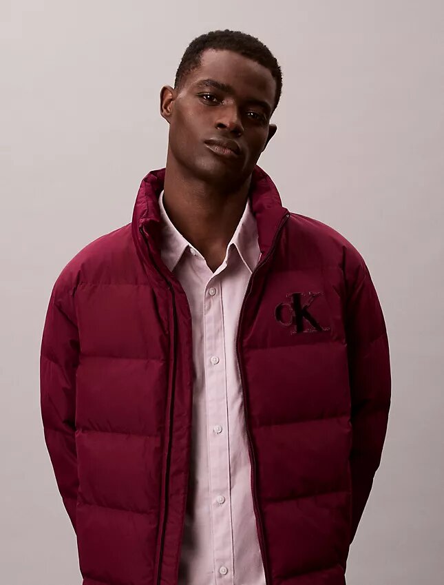 Şenil Monogramlı Puffer Ceket Şenil Monogramlı Puffer Ceket