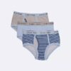 Erkek Çocuk Cotton Stretch Logolu 3’lü Paket Külot Erkek Çocuk Cotton Stretch Logolu 3’lü Paket Külot