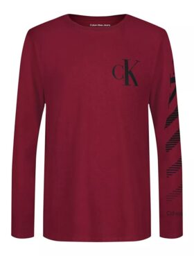 Erkek Çocuk Monogram Gradyan Çizgili Uzun Kollu Tişört
