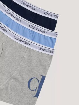 Erkek Çocuk Monogram Pamuklu Cotton Stretch 3’lü Boxer Brief Seti