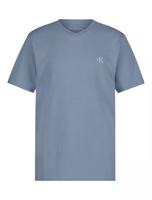 Erkek Çocuk Monogram V Yaka Tişört Erkek Çocuk Monogram V Yaka Tişört