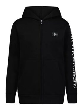 Erkek Çocuk Monologo Yama Fermuarlı Kapüşonlu Sweatshirt
