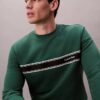 Fleece Çizgili Klasik Sweatshirt Fleece Çizgili Klasik Sweatshirt